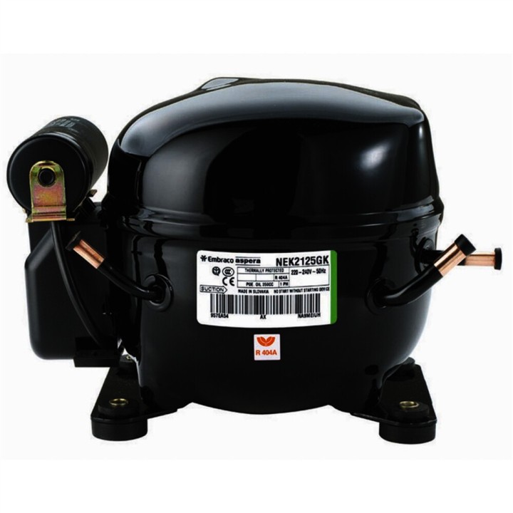 Compresor Embraco NE/NEK6210Gk R404A R507A R452A 220v 3/8Cv Alta Temperatura 7,28cm3