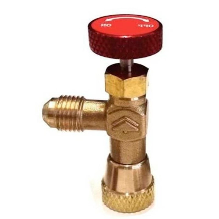 Disposable can valve R32 R290 bottle tap left-hand thread 1/2 x 1/4