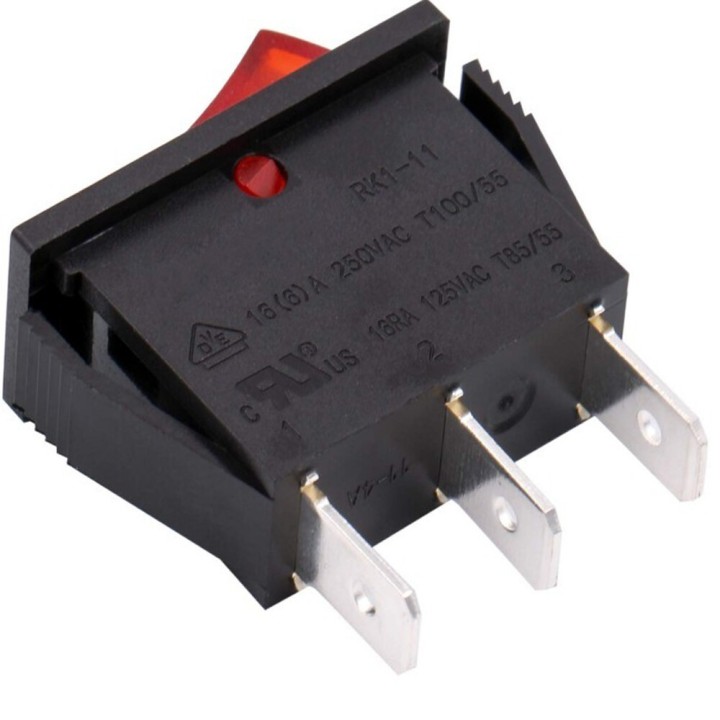 Interruptor Unipolar Rojo Standard 16A 250v