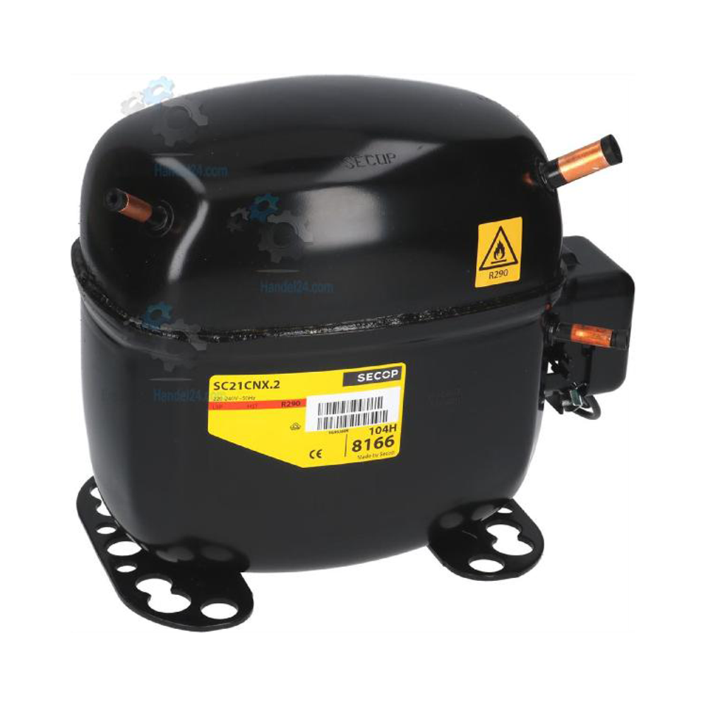 Compresor Secop SC21CNX.2 R290 220v 1Cv Baja Temperatura 20,95cm3