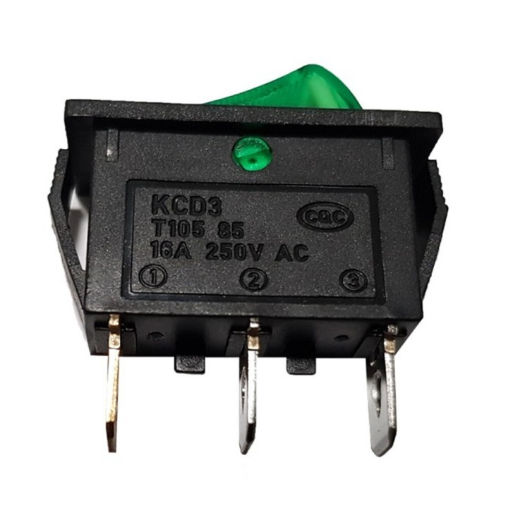 Interruptor Unipolar verde Standard 16A 250v