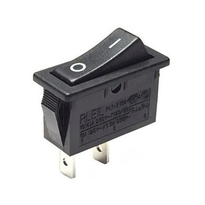 Interruptor Unipolar Negro Standard 16A 250v