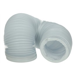 Tubo Evacuacion vapor Secadora Aire Acondicionado 6000x125mm Blanco Flexible