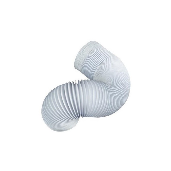 Tubo Evacuacion vapor Secadora Aire Acondicionado 6000x125mm Blanco Flexible
