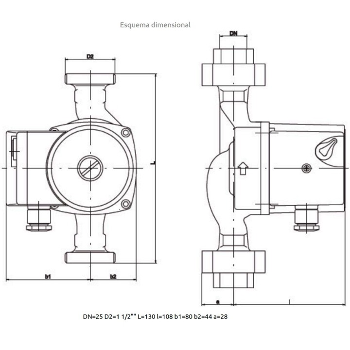 Bomba Caldera Circulacion Standard wilo Rs25/5-3P