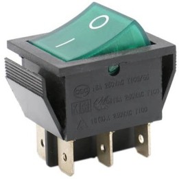Interruptor Bipolar- Contantti 16A- 30X22 mm verde