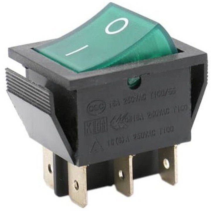 Interruptor Bipolar- Contantti 16A- 30X22 mm verde