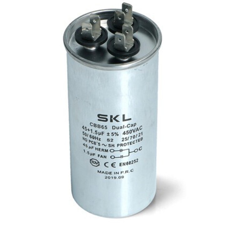 Condensador 30 + 1,5Âµf 450v De Trabajo Universal Mini Aire Acondicionado