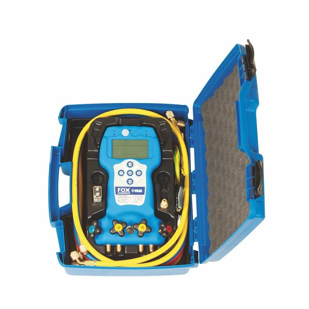 Analizador Digital 4 Vias Sondas Tk109 Mangueras Valvulas Lock Valve Adaptadores FOX-400
