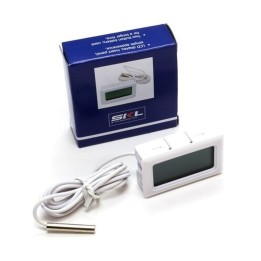 Termometro Digital -50C +70C Blanco 26x46mm Sonda 1000mm