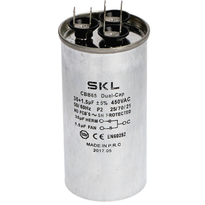 Condensador 35 + 1,5µf 450v Aire Acondicionado Metalico Trabajo Standard