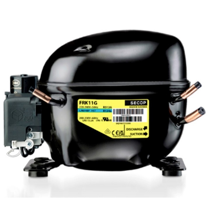 Compresor Secop FRK11G R134A 220v 1/4cv Baja Media Alta Temperatura 8,6cm3
